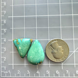 Large Mint Green Mixed Crescent Lake Variscite, Set of 2 Dimensions