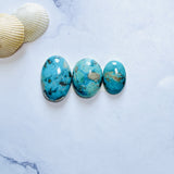 Medium Sky Blue Freeform Ithaca Peak Turquoise, Set of 3 Background