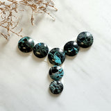 Small Sky Blue Round Blue Moon Turquoise, Set of 7 Background