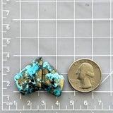 Large Sky Blue Shield Ithaca Peak Turquoise, Set of 2 Dimensions