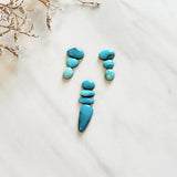 Small Sky Blue Freeform Mixed Turquoise, Set of 10 Background