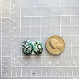 Medium Ocean Blue Oval Milky Way Turquoise, Set of 2 Dimensions