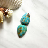 Large Sky Blue Teardrop Royston Turquoise, Set of 2 Background