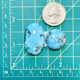 Large Sky Blue Mixed Ithaca Peak Turquoise, Set of 2 Dimensions