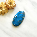 Large Sky Blue Oval Ithaca Peak Turquoise Background