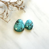 Large Sky Blue Freeform Number 8 Turquoise, Set of 2 Background