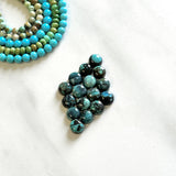 Small Ocean Blue Round Yungai Turquoise, Set of 16 Background
