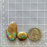 Large Sky Blue Freeform Royston Turquoise, Set of 2 Dimensions