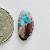 L19 x W10 x H4 Sky Blue Freeform Bisbee Turquoise Dimensions