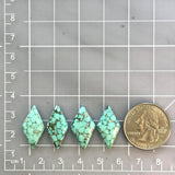 Medium Sky Blue Diamond Namtso Lake Turquoise, Set of 4 Dimensions