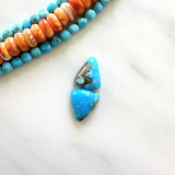 Small Sky Blue Triangle Ithaca Peak Turquoise, Set of 2 Background