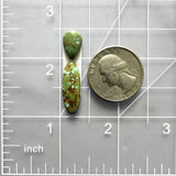 Small Bamboo Green Mixed Treasure Mountain Turquoise, Set of 2 Dimensions