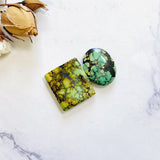 Large Mixed Mixed Mixed Turquoise, Set of 2 Background