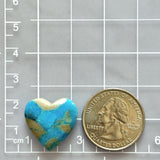 Large Sky Blue Heart Ithaca Peak Turquoise Dimensions