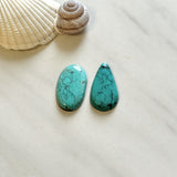 Large Sky Blue Mixed Kingman Turquoise, Set of 2 Background