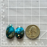 Large Ocean Blue Mixed Ithaca Peak Turquoise, Set of 2 Dimensions
