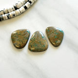 Large Deep Green Freeform Royston Turquoise, Set of 3 Background