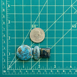 Medium Ocean Blue Mixed Ithaca Peak Turquoise, Set of 3 Dimensions