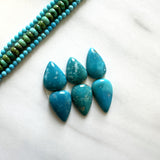 Small Sky Blue Teardrop Sleeping Beauty Turquoise, Set of 6 Background