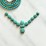 Small Sky Blue Mixed Kingman Turquoise, Set of 13 Background