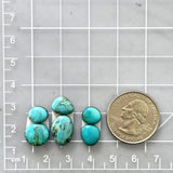 Small Sky Blue Mixed Kingman Turquoise, Set of 6 Dimensions