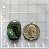 Large Deep Green Oval Broken Arrow Variscite Dimensions