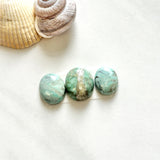 Small Faint Green Oval Lucid Variscite, Set of 3 Background