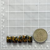 Small Earth Brown Mixed Treasure Mountain Turquoise, Set of 5 Dimensions