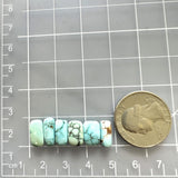 Small Faint Blue Mixed Sand Hill Turquoise, Set of 6 Dimensions