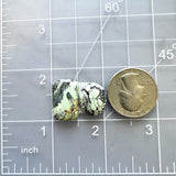 Medium Faint Green Mixed Crescent Lake Variscite, Set of 2 Dimensions