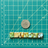 Small Mixed Bar Mixed Turquoise, Set of 7 Dimensions