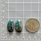 Medium Ocean Blue Oval Ithaca Peak Turquoise, Set of 2 Dimensions