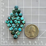Small Mixed Round Yungai Turquoise, Set of 25 Dimensions