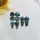 Large Ocean Blue Mixed Yungai Turquoise, Set of 10 Background