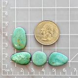 Small Mint Green Mixed Carico Lake Turquoise, Set of 4 Dimensions