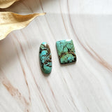 Large Sky Blue Mixed Wild Horse Turquoise, Set of 2 Background