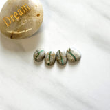 Small Deep Green Oval Royston Turquoise, Set of 4 Background