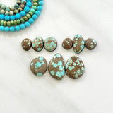 Small Sky Blue Freeform Number 8 Turquoise, Set of 9 Background