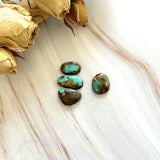 Small Sky Blue Mixed Royston Turquoise, Set of 4 Background