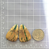 Large Deep Green Freeform Royston Turquoise, Set of 2 Dimensions