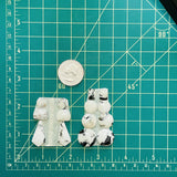 Small White Mixed White Buffalo Dolomite, Set of 14 Dimensions