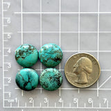 Medium Ocean Blue Round Yungai Turquoise, Set of 4 Dimensions