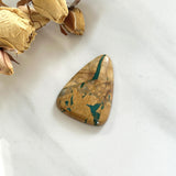 Large Deep Green Freeform Royston Turquoise Background