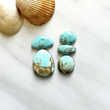 Small Sky Blue Mixed Number 8 Turquoise, Set of 5 Background