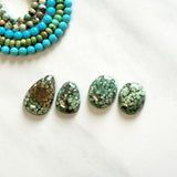 Medium Sea Green Mixed Treasure Mountain Turquoise, Set of 4 Background
