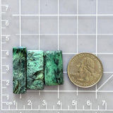 Large Deep Blue Bar Crescent Lake Variscite, Set of 3 Dimensions