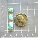 Small Mint Green Mixed Sonora Turquoise, Set of 3 Dimensions