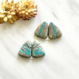 Medium Sky Blue Triangle Royston Turquoise, Set of 4 Background