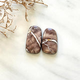 Large Red Freeform White Buffalo Dolomite, Set of 2 Background