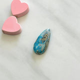 Large Sky Blue Teardrop Ithaca Peak Turquoise Background